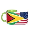 Tasses drapeau américain guyanais, classique, décontracté, graphique, imprimé, R277, drôle, café