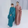Ubranie etniczne Turcja duża huśtawka Solidna szata muzułmańska abaya sukienka kobiety Bliski Wschód Moda Eid Ramadan sukienki Dubai Abayas