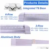 Tubes LED 8 pieds Tube lumières T8 intégré en forme de V LED éclairage refroidisseur 6000-6500K 4 pieds 5 pieds 6 pieds plomb fluorescent BB 36W 72W 100W 144W Sto Dhbxz