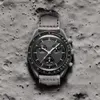 Relojes mecánicos unisex Cronógrafo biocerámico Reloj lunar Totalmente funcional Hora mundial Todas las manecillas operativas Serie Mercurio Sol Plutón Esfera