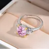Clusterringen Gica Gema 925 sterling zilver verpletterd geslepen diamanten bruiloftsverloving voor vrouwen Fijne sieradengeschenken