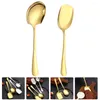 Spoons 2 Pcs Male Spoon Soup Stainless Steel Rice Kitchen Household Serving Restaurant Utensils Reusable