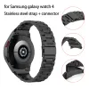 Ringe ohne Lücken, Edelstahlarmband für Samsung Galaxy Watch 4 Classic 46 mm 42 mm/Uhr 4 5 44 mm 40 mm 5 Pro, Lederarmband