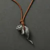 Anhänger Halsketten Vintage Niedliche Katze Choker Halskette Kreative Braune Seil Kette Harajuku Stil Gothic Zubehör Valentinstag Geschenk 240401