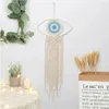 Tapestries Arrival Handmade Macrame Wall Hanging Blue Eye Shape Decoration