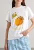 レディースTシャツデザイナーTシャツピーチプリントルーズクルーネック半袖カジュアルドロップデリバリーアパレル衣料品トップティーDHCYC
