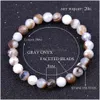 Pärlstav bijoux de mode coupe rayee agate oeil tigre armband tresse armband et flash noirs droppleverans otjpy