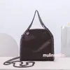Designer Stella McCartney Falabella Bag Mini Tote Woman Metallic Sliver Black Tiny Shopping Påsar Kvinnor Handväska Läder axel