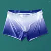 Underpants Slim Fit Männer Unterwäsche nahtlos mittelgroße Gegrader-Farb-Eis-Seiden-Männer mit U-Convex-Design hoch für den Komfort