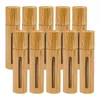 Opslagflessen Bamboe Roller Lege Roll On Fles Flacon Container Met 10st Herbruikbare Cosmetica Voor Vloeistoffen
