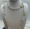 Kvinnor design dubbel bokstav halsband 18k guld pläterad rostfritt stål pärlhalsband choker kedja hänge europe amerika mode bröllop smycken vldo vldo
