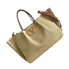 Öppning av lyxväska Kvinnors designerväska brun vävd tote stor kapacitet damer designer axel väska nyckelpåse passhållare XB154 E4