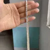 Hq Gems Hip Hop Jewelry 24 Inch 9k Real Yellow Gold Vvs Moissanite Diamond 5mm Tennis Chain Men Necklace