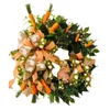 Decorative Flowers Wreath Door Hanging Home Garland Ornament TPE Durable High-quality Multicolor Wall About 40 Cm Easter Party Supplies
