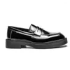 Scarpe casual Piattaforma Altezza Aumento di 3 cm Mocassini Uomo Pelle Traspirante Slip-On Abito fatto a mano