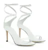Nyaste katia läder sandaler skor skrappy lady high klackar festklänning bröllop Italien design elegant dam promenad