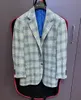 Hombres Blazers Otoño e Invierno Cachemira Traje Chaqueta kiton Plaid Casual Business Coat