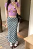 Work Dresses Korean Style Girls Y2K Lovely Printed Short Sleeve T-Shirt Trend Tops Summer Midi Skirt Dopamine Colorful Clothing Two Piece