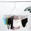 Hangers 24/36/46/52 Clips Folding Clothes Hanger Drying Rack Multi-function For Socks Towels Diapers Bras Underwear Wholesale&Drop Ship