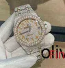 CASHJIN Icedout montre hommes montre-bracelet de luxe Bling glacé VVS Moissanit diamant montre D2M208