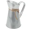 Vases Vase de fleur en métal rustique Vintage Pichet Ferme Peut Seau Séché Pot Décoratif Pour La Maison Table De Mariage Avec Poignées