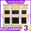 Cils Comelylash 3 plateaux Ellipse Extensions de cils plats Flats Individus Cils noirs Flat Cils Extensions