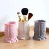 Opbergflessen Potloodhouder Organisator Kunststof Cosmetische Make-up Borstel Desktop Penstandaard Roze Pot Briefpapier Sieradendoos Wit