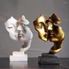Dekoracyjne figurki parę wystroju domu abstrakcyjne ozdoby żywiczne posągi stylowe i artystyczne na półkę na półkę do salonu
