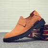 Chaussures décontractées mode hommes en cuir véritable à semelles épaisses travail en plein air affaires Oxford chaussure