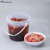 Storage Bottles 150ML 300ML 500ML 750ML 1L 1.5L BPA-Free Empty Plastic Bucket With Lid Airtight PP Jars Clear Container For Bulk Food