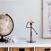 Świece uchwyty obiadowe stół METAL Candlestick Figur