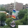 Christmas Decorations 6Pcs/Lot Nice 220Mm H Mixed Colors Octagon Beads With Faceted Ball Garland Strands Glass Crystal Suncatcher Dr Dh4U6