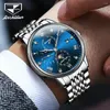 Wristwatches JSDUN 8946 Mechanical Fashion Watch Gift Stainless Steel Watchband Round-dial Month Display Week Calendar