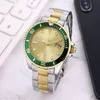 Designer Men Watches Automatic Japan Sapphire Glass Gold Green Ceramic Bezel Stainless Steel Business Mechanical Wristwatch