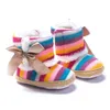 Boots Born Baby Colors Striped Wool Infant Cotton Padded Shoes For Winter And Snow