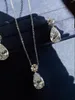 Kolczyki stadnonowe 12 -karatowe duża kropla wodna importowana luksusowa biżuteria ślubna o wysokiej zawartości węgla