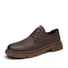 Chaussures décontractées printemps automne 2024 Style britannique en cuir Brogue pour hommes d'affaires noir Hombres haute qualité classique bureau Zapatos