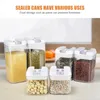 Storage Bottles 6PCS Airtight Food Containers Multi Capacity & Easy To Buckle Tank For Kitchen Pantry Organization