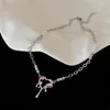 Chokers Choker 2023 Kpop Goth Y2k Pink Heart Pendant Clavicule Chain Collier pour femmes Egirl GRUNGE COLLARE