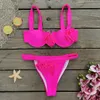 InicioCentro de productosConjunto de bikini de floresBiquini brasileño Traje de baño de cintura bajaTraje de baño push onBañador unicolor para mujer J240330