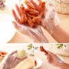 Прозрачные 100 шт./лот, одноразовые пластиковые перчатки для использования в ресторане, домашней кухни, пищевой промышленности, бытовые чистящие перчатки