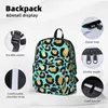 Sırt çantası mavi turkuaz altın metalik leopar baskı kürk lekeleri kadın backpacks erkekler kitap çantası moda öğrencileri okul çantaları seyahat sırt çantası