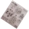 Bouteilles de rangement cartes de vœux timbres de noël pour faire un sceau Transparent clair lettre à décorer Scrapbook Silicone Scrapbooking