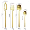 Flatware Sets 24pc Dinnerware Cutlery Set Tableware Gold Stainless Steel Spoon Fork Kitchen And