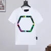 5A Mens TSHIRT PP 두개골 다이아몬드 T 셔츠 독일 브랜드 럭셔리 디자이너 편지 3D 달러 베어 인쇄 폴로 인쇄 폴로스 남성 ​​여성 두개골