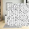 Duschgardiner Regndroppar Creative Pattern Series Curtain Cartoons Bath Waterproof Polyester Fabric Bathtub Decor med 12 krokar