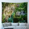 Tapestries Natural Scenery Big Tapestry Park Garden Forest Green Plant Wooden Bridge Trail Spring Hippie Wall Hanging Bedroom Home Decor