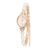 ساعة Wristwatches Watch for Women Shell Pearl Bracelet Clock الأنيقة الإبداعية الإبداعية سيدة الكوارتز الكورية Montre Femme Luxe Marque