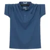 Polo d'été pour hommes, chemises solides avec poches, en coton, grande taille 6XL, décontracté, respirant, vêtements d'extérieur, hauts t-shirts, 240401