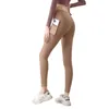 Hög midja yoga leggings Gymkläder Kvinnor Capris Svett Wicking Naken Feeling Running Fitness Pants Tights Tights Tights